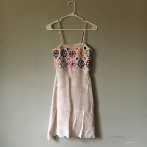 Cream Crochet Dress